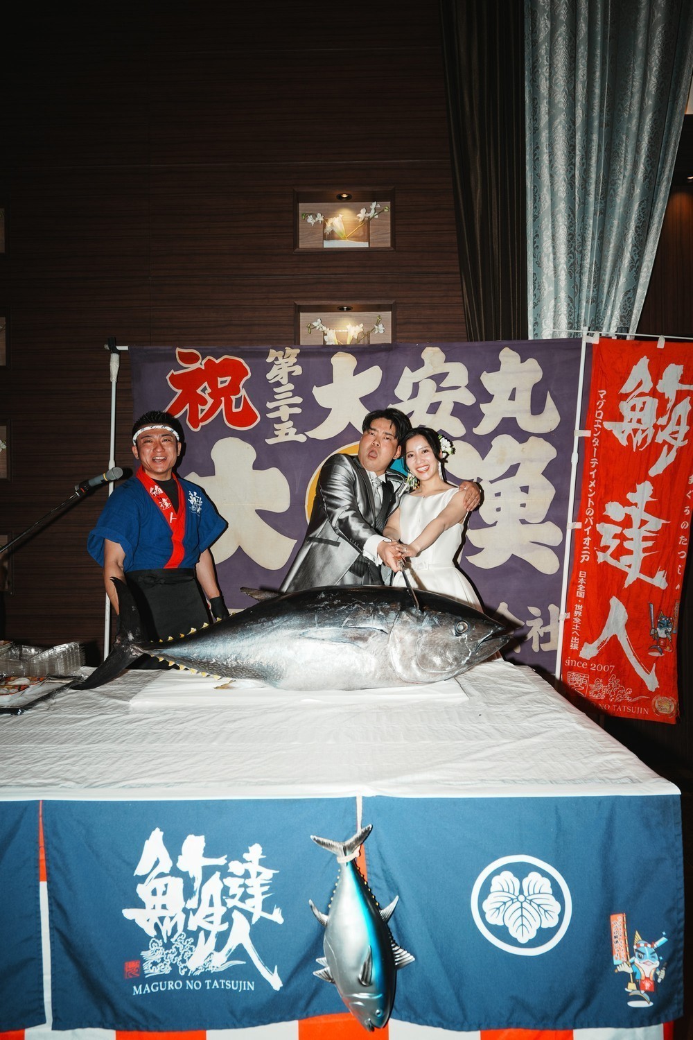 結婚式でまぐろの登場！？個性派演出