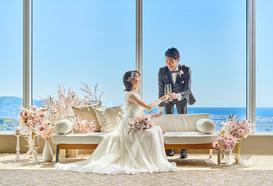 披露宴会場でも美しく見せてくれる